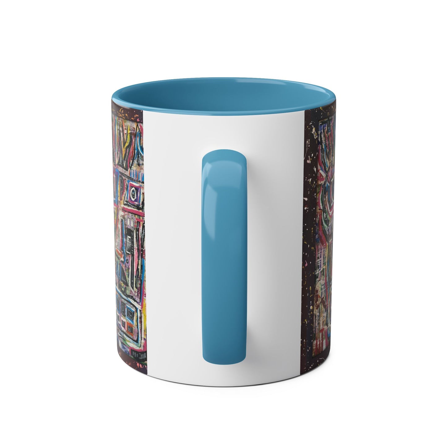 Coffee Mug Unique Picasso Esq Two-Tone Colorful 11oz