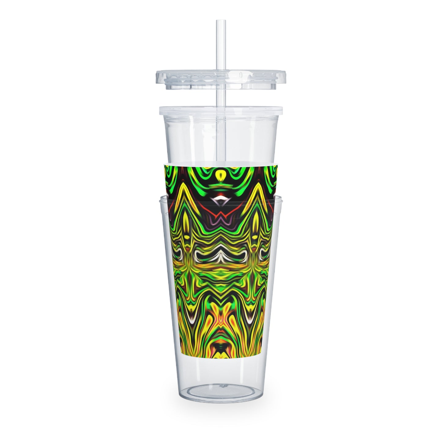 Plastic Tumbler with Straw