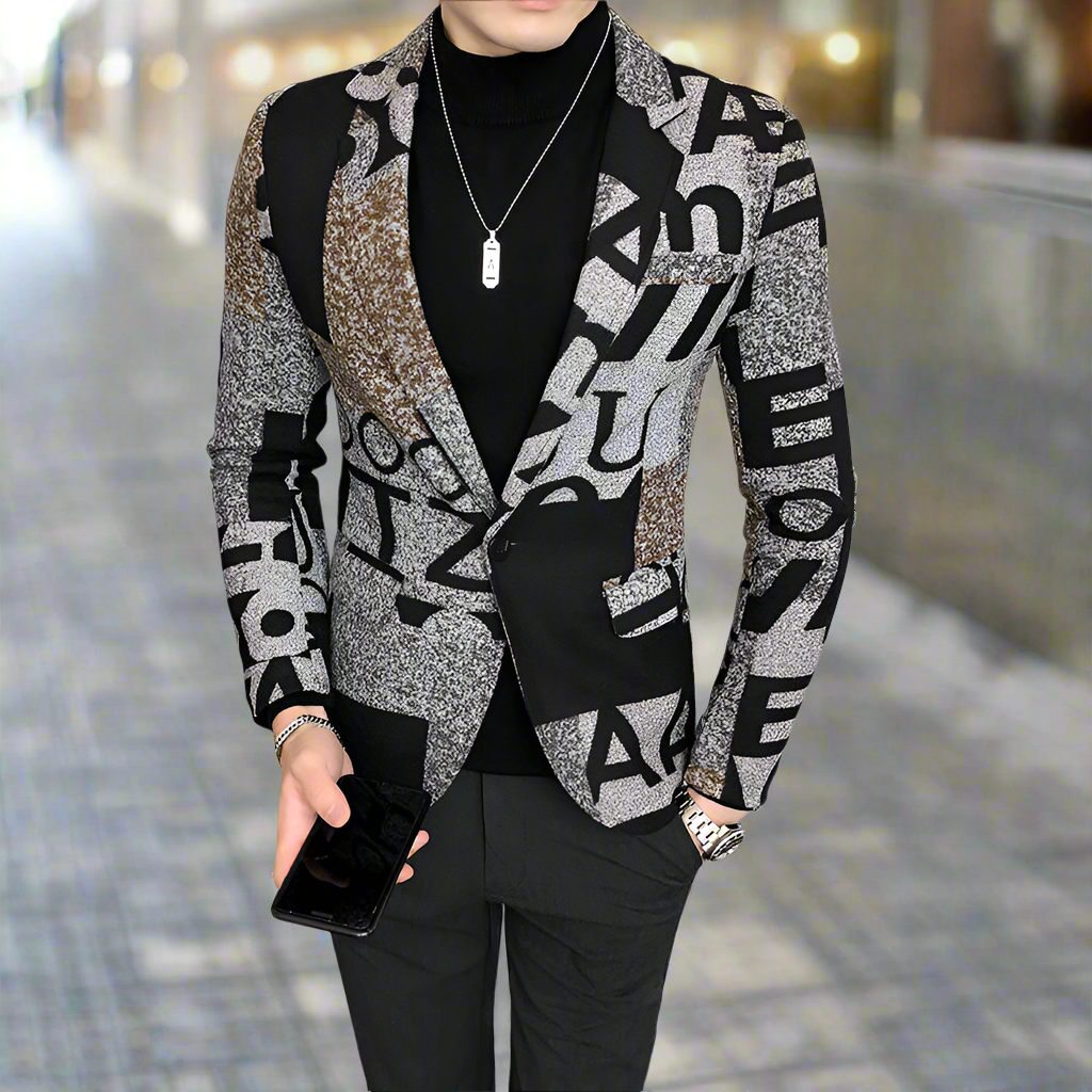 WoolBlend Tweed Mens Blazer