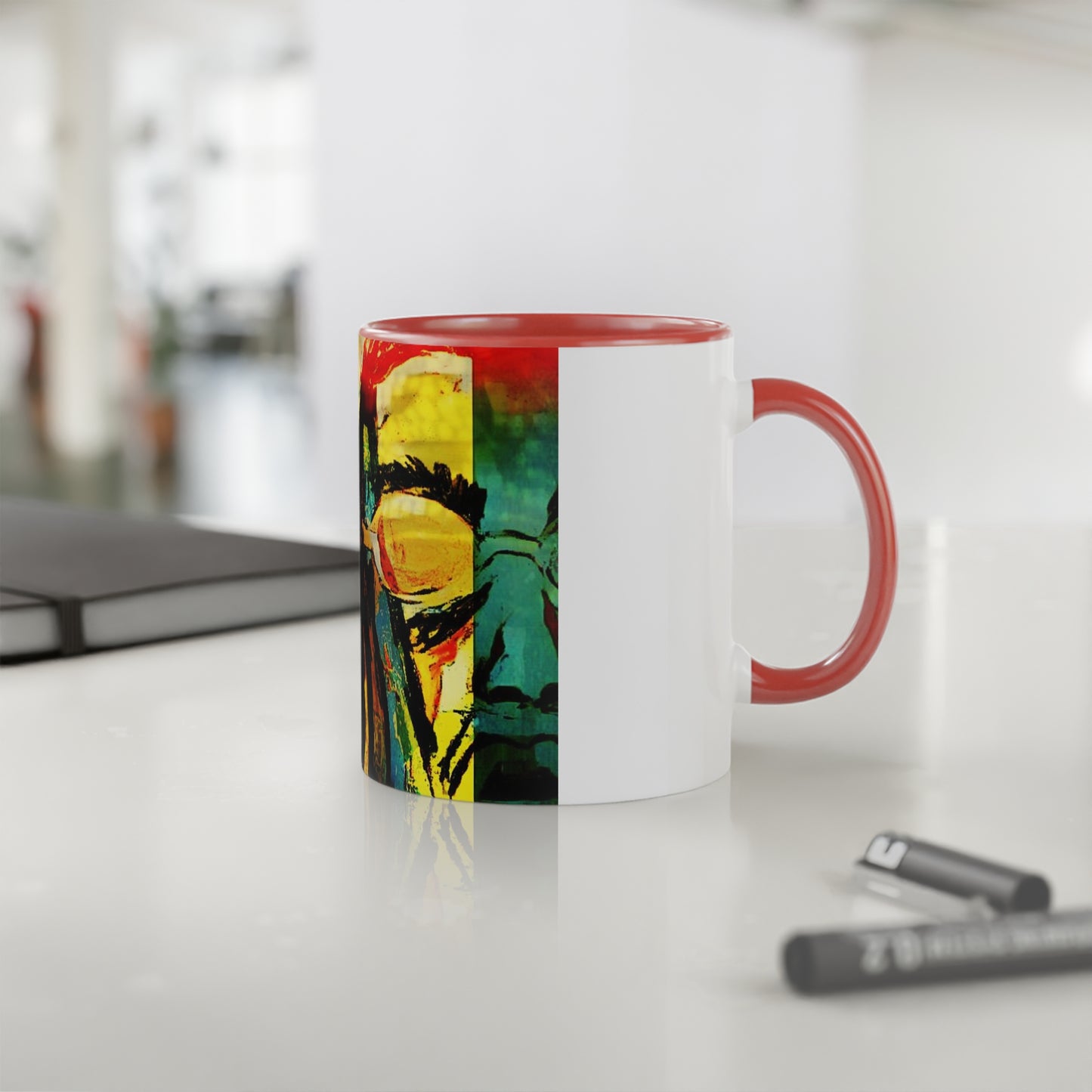 White Accent Mug, 11oz