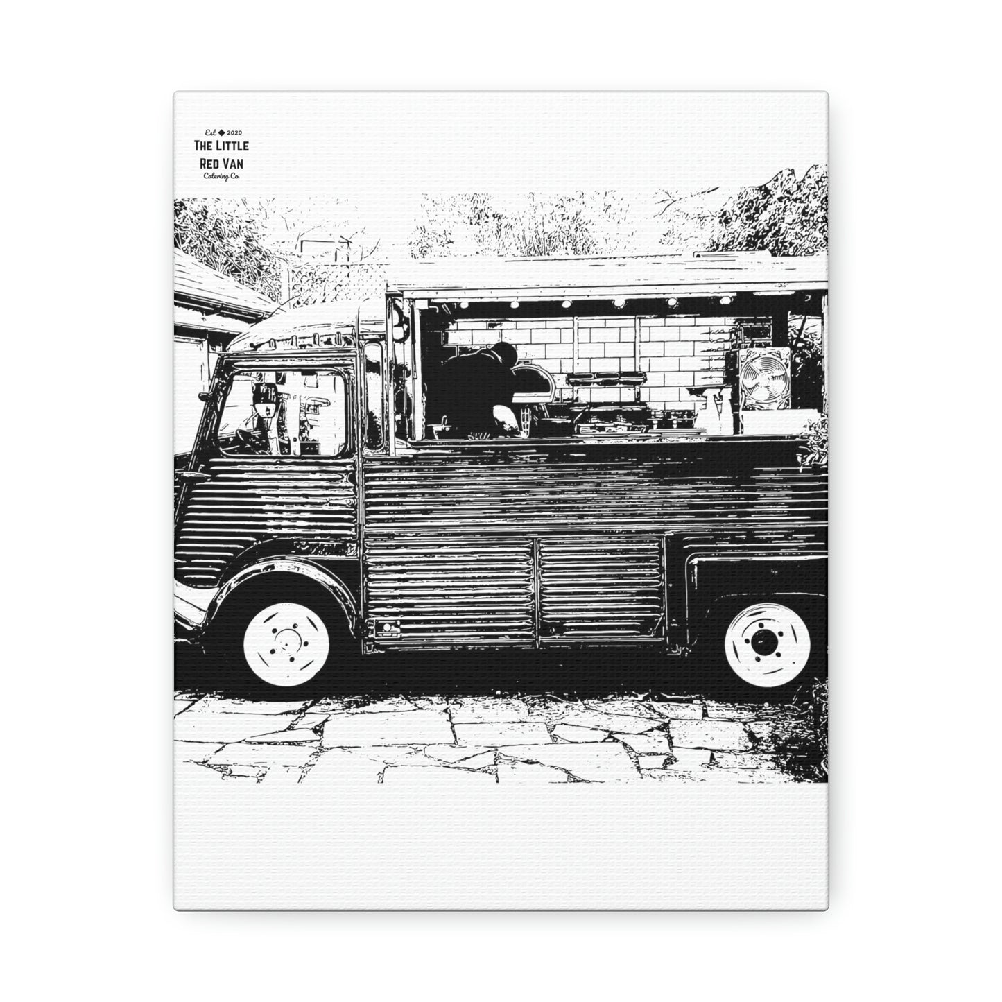 Pizza Van Stretched Canvas