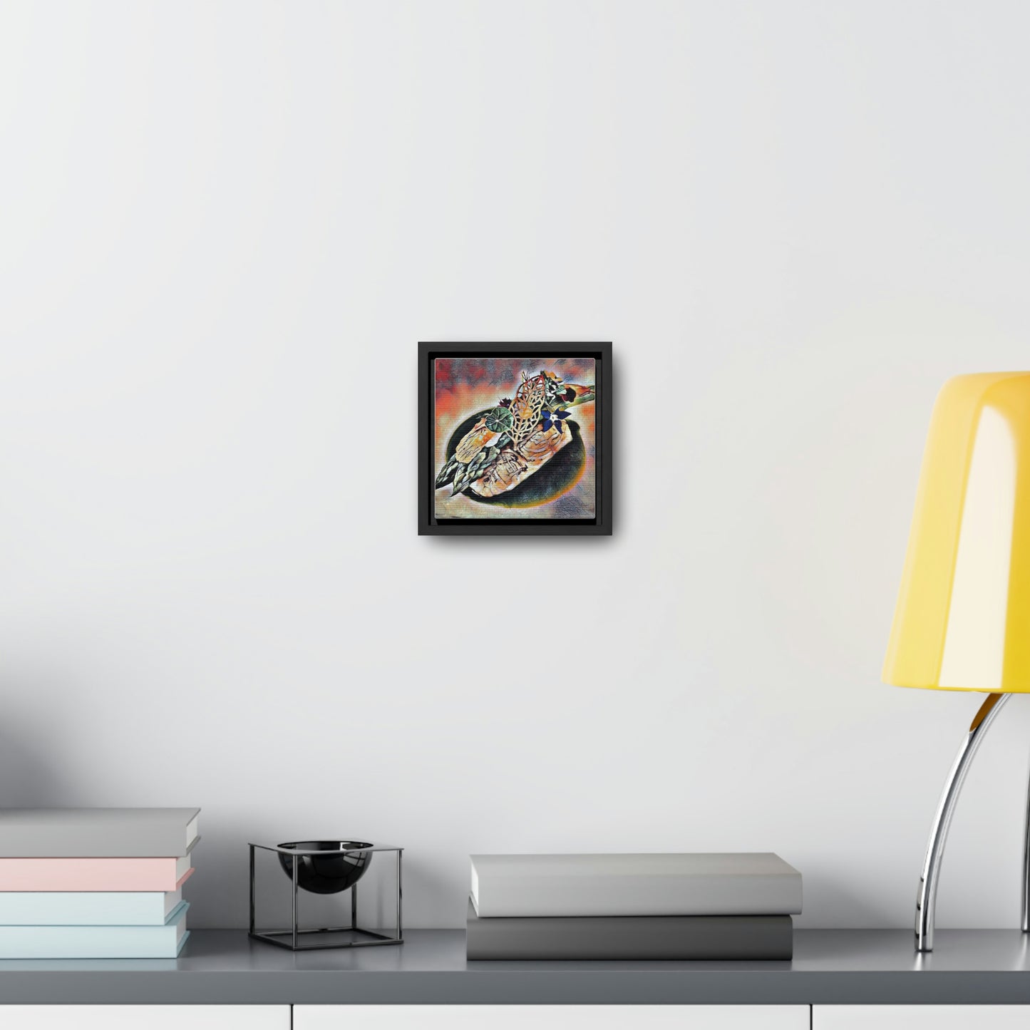 Fillet of Salmon, Asparagus, Micro Herb Gallery Canvas Wraps, Square Frame