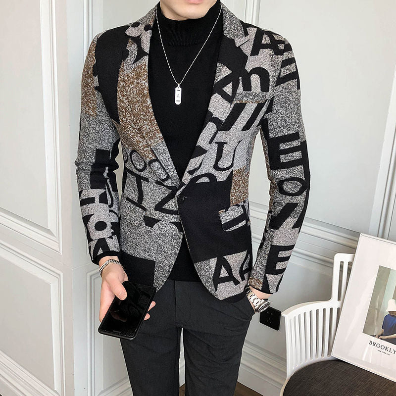 WoolBlend Tweed Mens Blazer