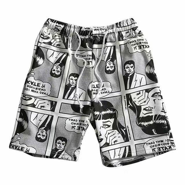 Cartoon Comic Print Pants