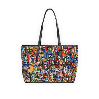 Shoulder Bag - Colourful Artistic Unique Faces Design