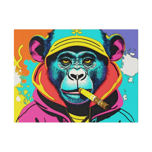 Smoking Ape Matte Canvas