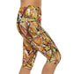 Women's Leggings - Casual Sports Fire Colours Comfortable Capri Pants