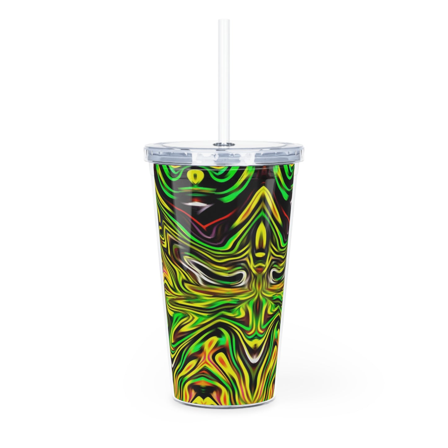 Plastic Tumbler with Straw