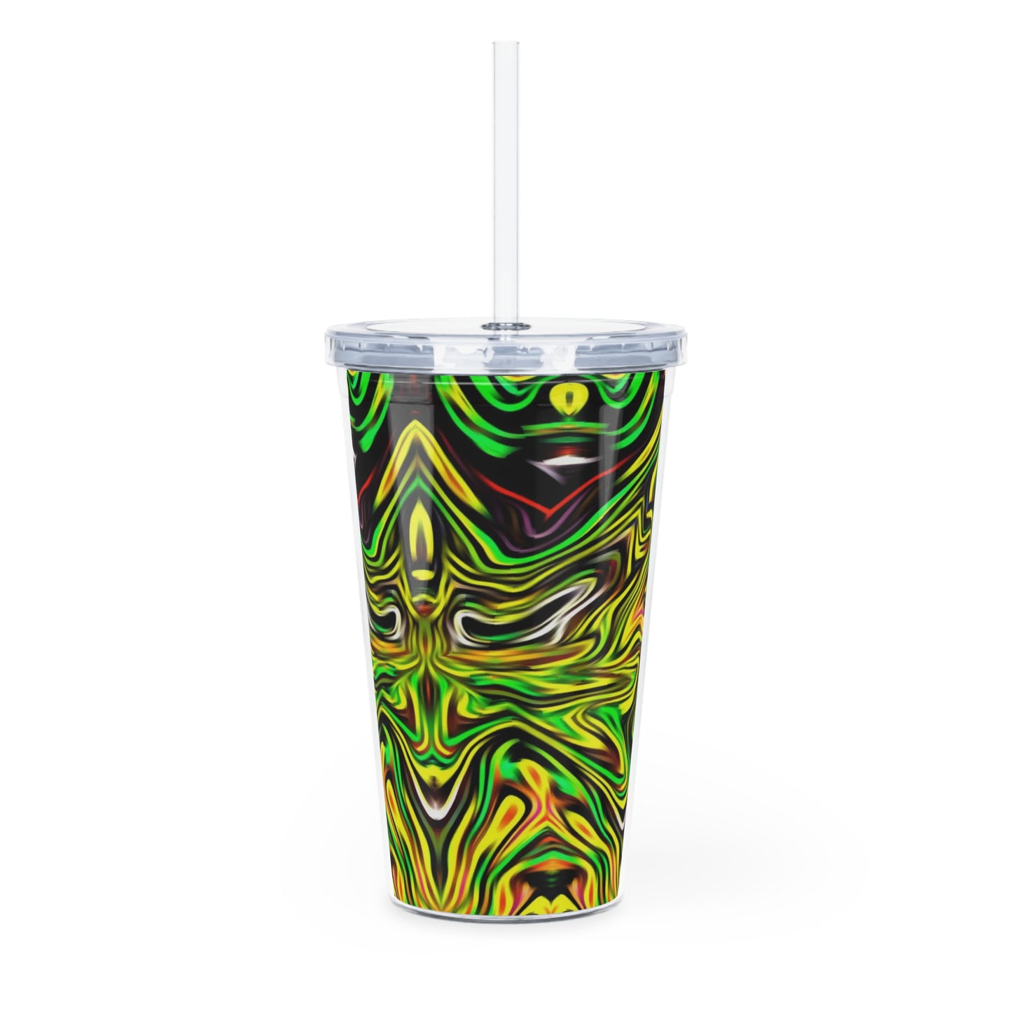 Plastic Tumbler with Straw