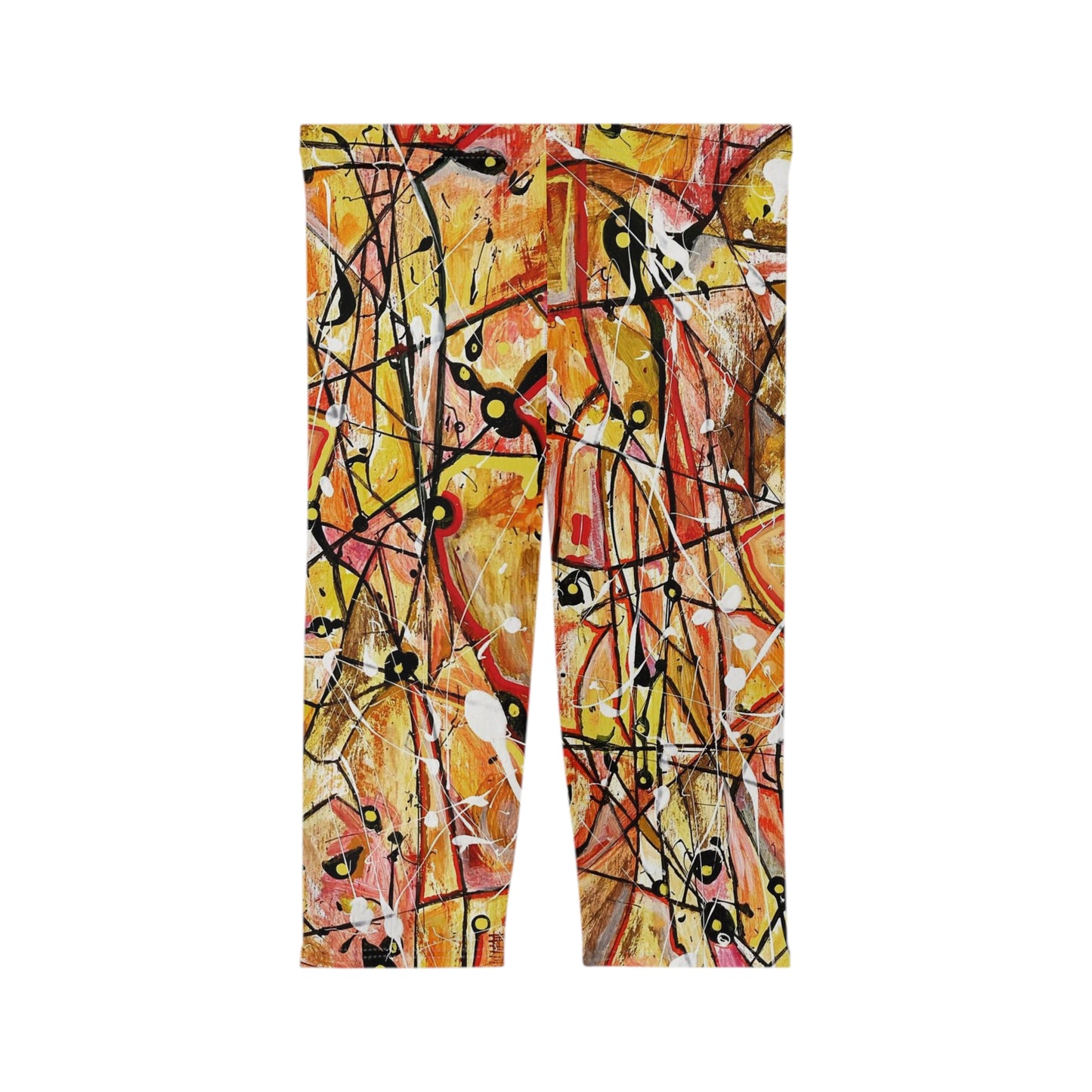 Women's Leggings - Casual Sports Fire Colours Comfortable Capri Pants