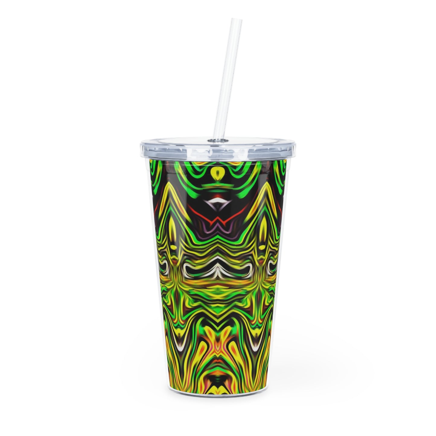 Plastic Tumbler with Straw