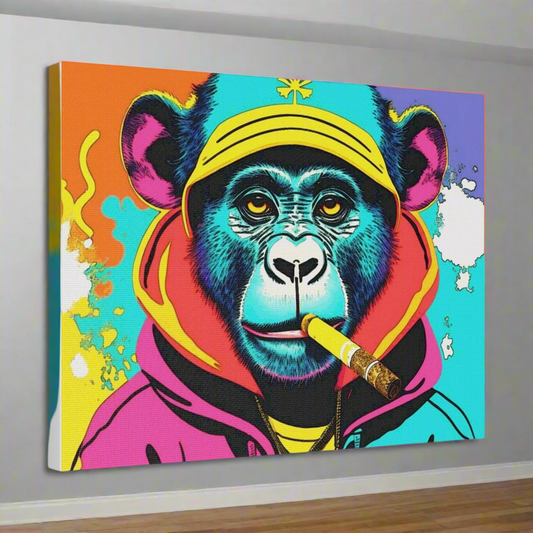 Smoking Ape Matte Canvas