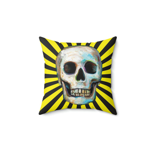 Toxic Skull Square Pillow