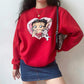 American Vintage Cartoon Print Girl's Pullover