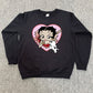 American Vintage Cartoon Print Girl's Pullover