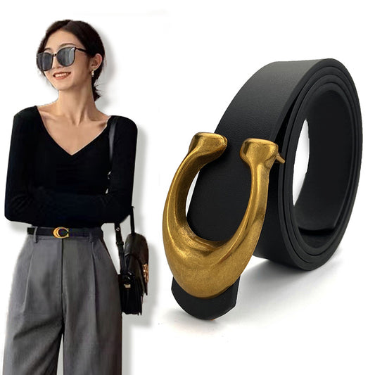 Leather Retro Womens Belt